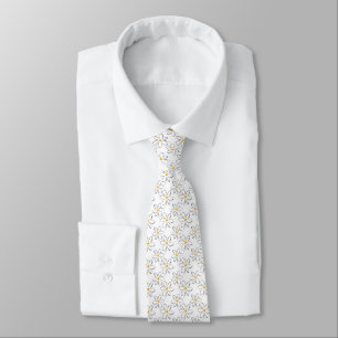 Corbata Modelo de la margarita blanca