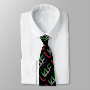 Corbata Modelo de la tipografía de la bandera de los UAE