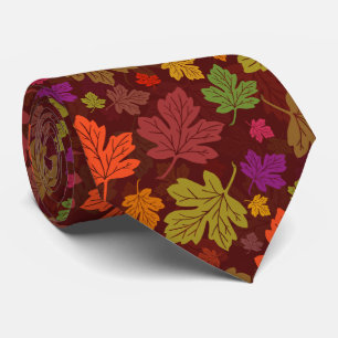 Corbata Modelo de las hojas de arce del otoño de la caíd