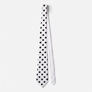 Corbata Modelo de lunares blanco negro lindo