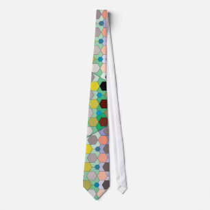 Corbata Modelo de mosaico del hexágono