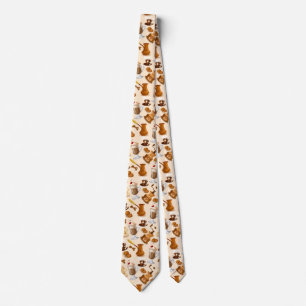 Corbata Modelo del café y de la galleta