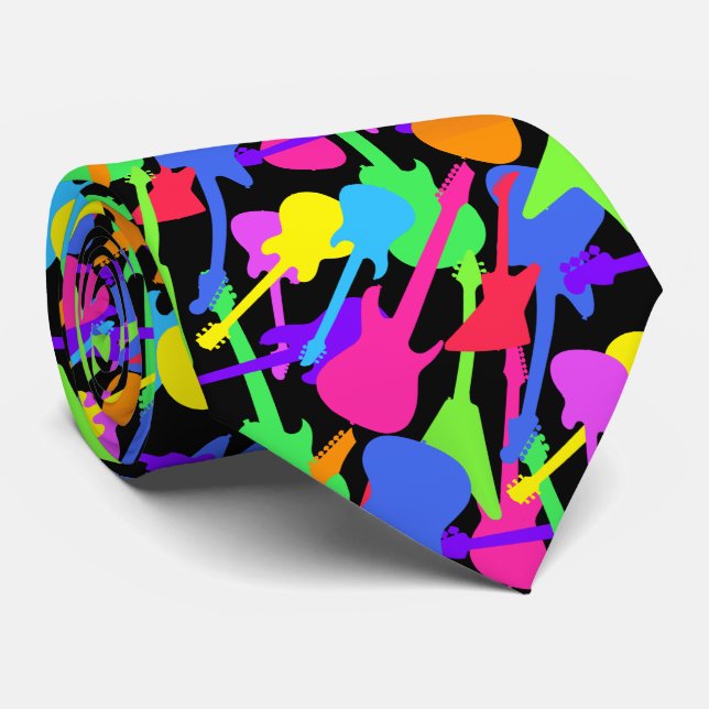 Corbata Modelo del chapoteo de la guitarra (Enrollado)