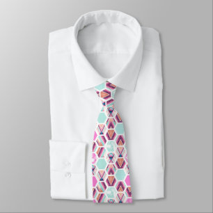 Corbata Modelo del hexágono de la acuarela