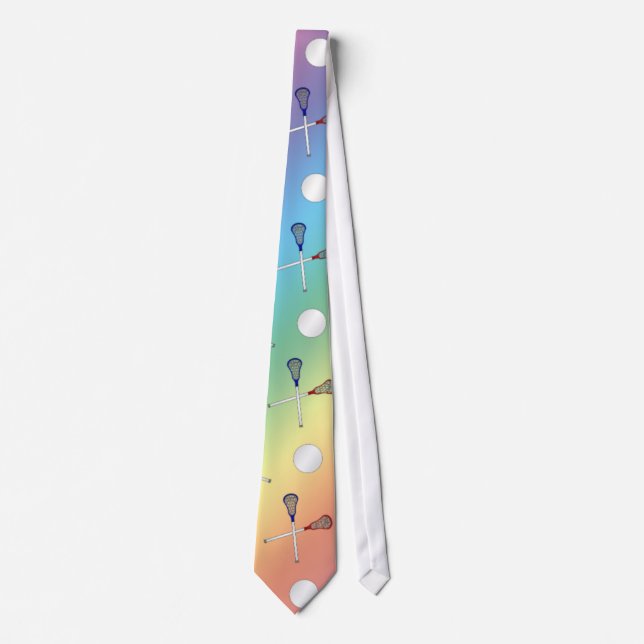 Corbata Modelo del lacrosse del arco iris (Anverso)