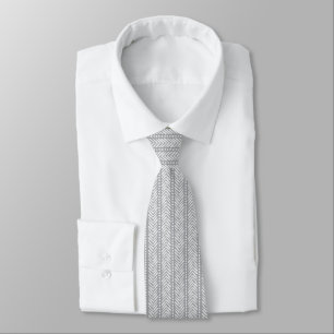 Corbata Modelo dibujado mano gris de Chevron