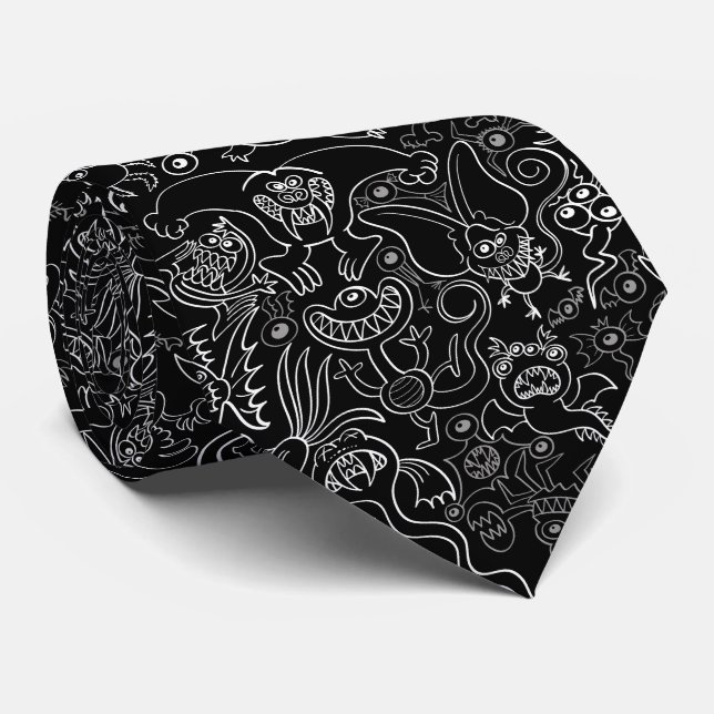 Corbata Modelo fabuloso de los monstruos de Halloween (Enrollado)
