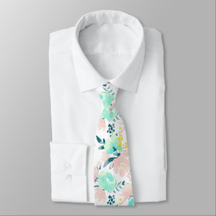 Corbata Modelo floral de la acuarela