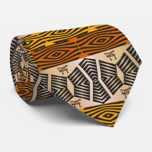 Corbata Modelo geométrico africano étnico