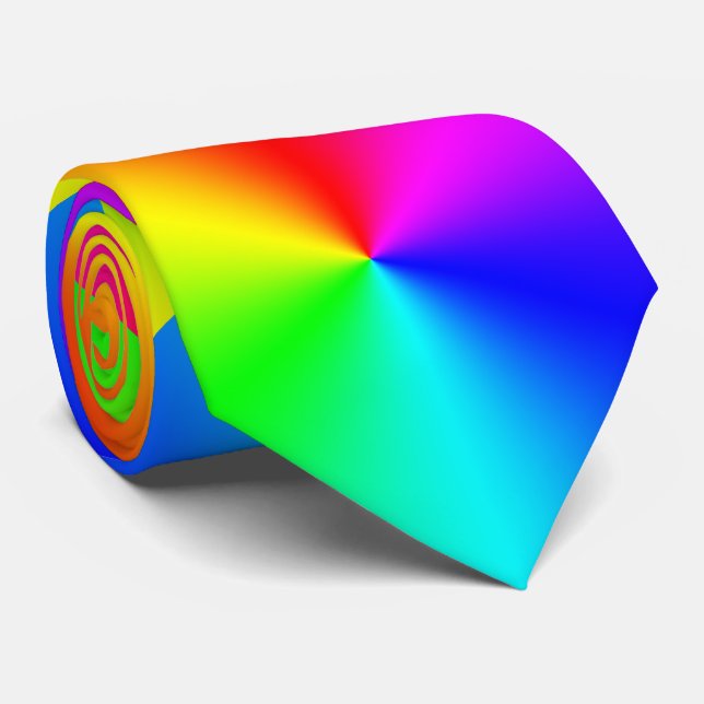 Corbata Modelo grande del arco iris (Enrollado)