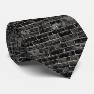 Corbata Modelo negro de la pared de ladrillo