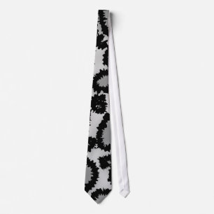 Corbata Modelo, negro y gris del estampado leopardo