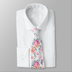Corbata Modelo pintado de los rosas