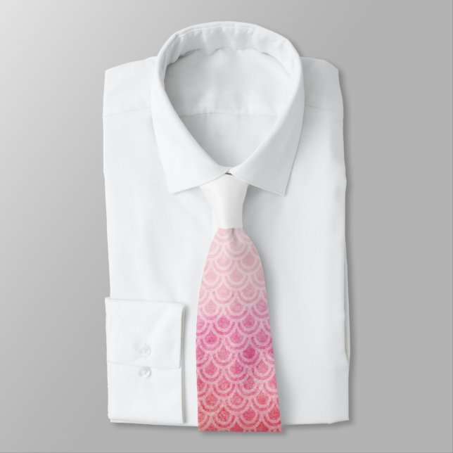 Corbata Modelo rosado de la cola de la sirena de la (Atado)