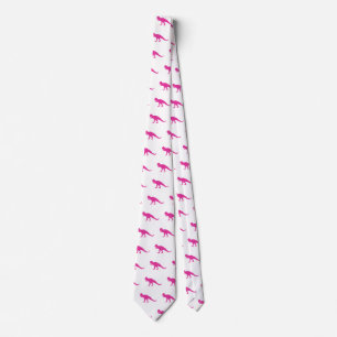 Corbata Modelo rosado del dinosaurio