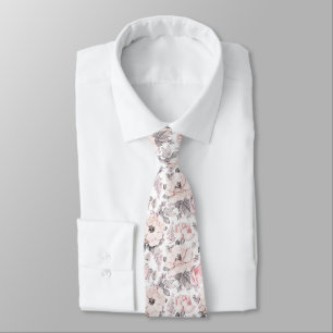 Corbata Modelo rosado y gris clásico