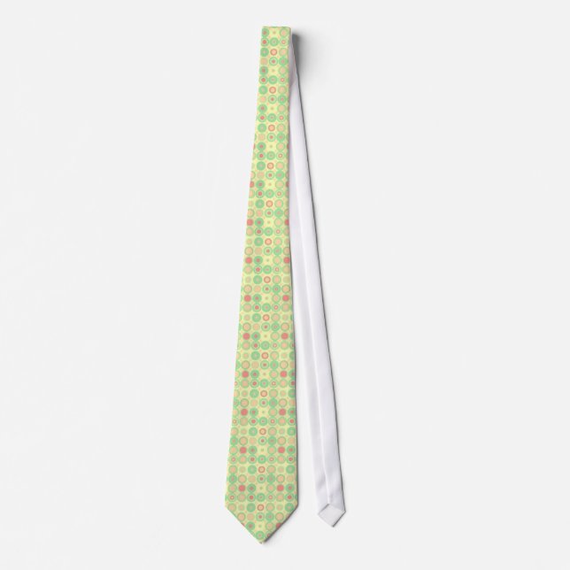 CORBATA MODELO ROSADO Y VERDE DEL CÍRCULO (Anverso)