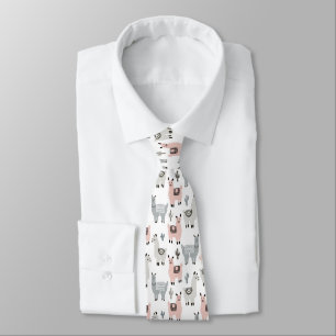 Corbata Modelo sonriente de las llamas