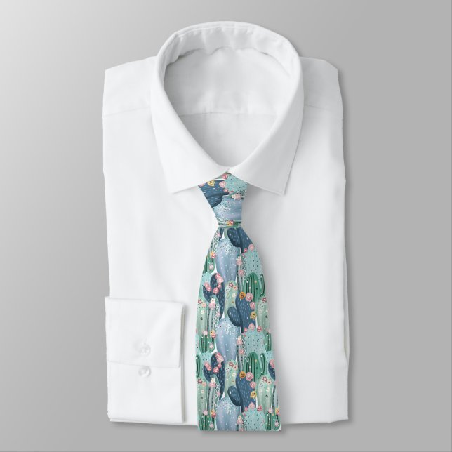 Corbata Modelo suave del cactus del monograma el | Patel (Atado)
