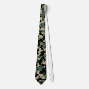 Corbata Modelo verde del camuflaje del verano