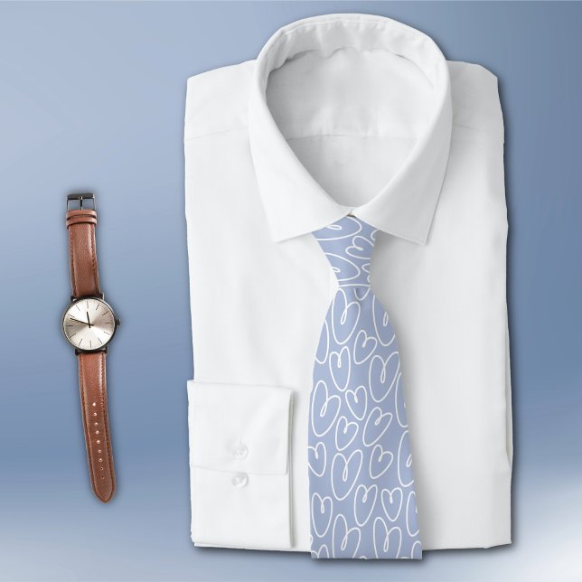 Corbata Modern Blue Heart (Subido por el creador)