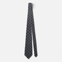 Modern Charcoal Diamond Grid Tie