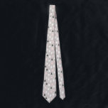 Corbata Modern Festive Trees and Falling Snow Pattern<br><div class="desc">Modern Festive Trees and Falling Snow Pattern Neck Tie - Modern festive christmas trees,  black,  white and pink on a grey background. Makes a great gift.</div>