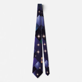 Corbata Modern Glamour - azul zafiro, verde, púrpura