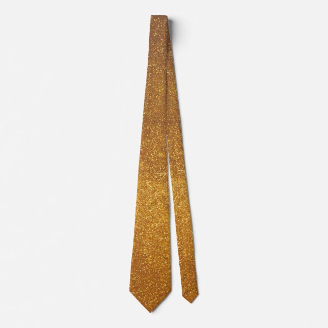 Corbata Modern Gold Glitter Texture  (Anverso)