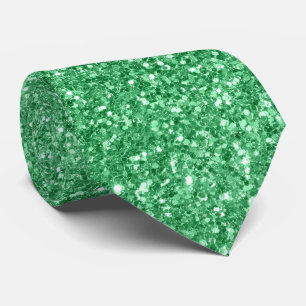 Corbata Modern Green Glitter Texture