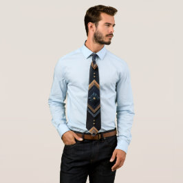 Corbata Modern Majesty - negro carbón, gris, oro