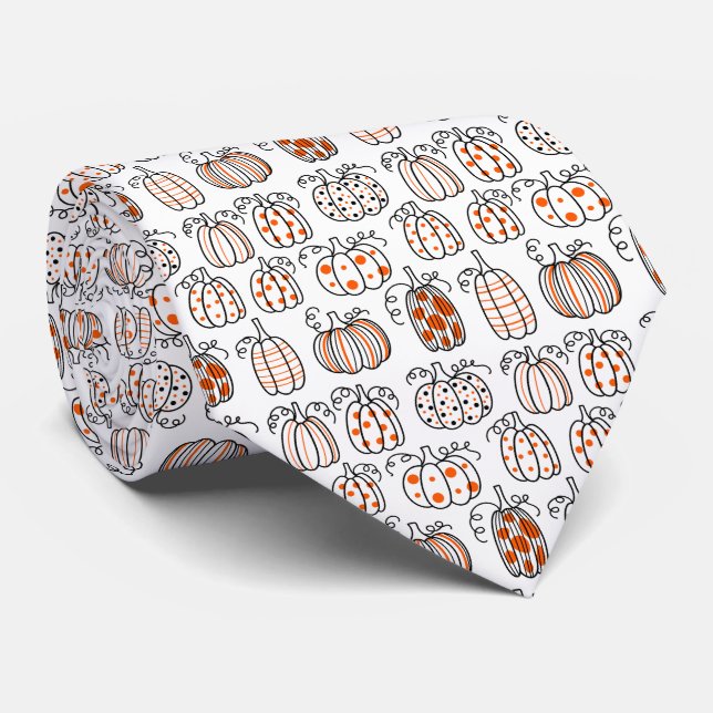 Corbata Modern Minimalist Pumpkin – Orange Abstract (Enrollado)