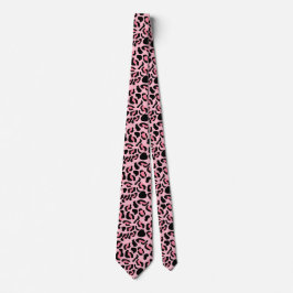 Corbata Modern Pink Leopard Pattern Animal