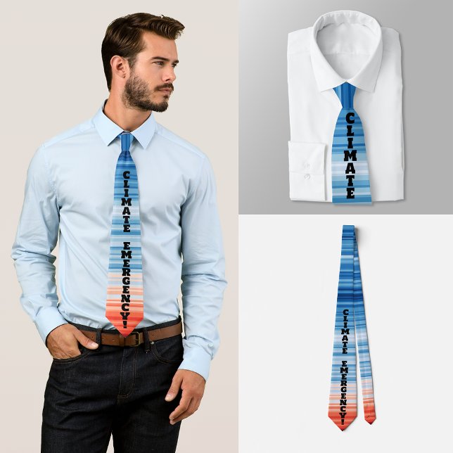 Corbata Modern Trendy Birthday Holiday Gift Climate Stripe (Zazzle Modern Trendy Birthday Holiday Gift Climate Stripe Neck Tie (In Situ) Climate Change Stripes)