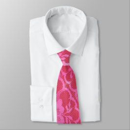 Corbata Moderna Antonietta Red Caliente Rosa