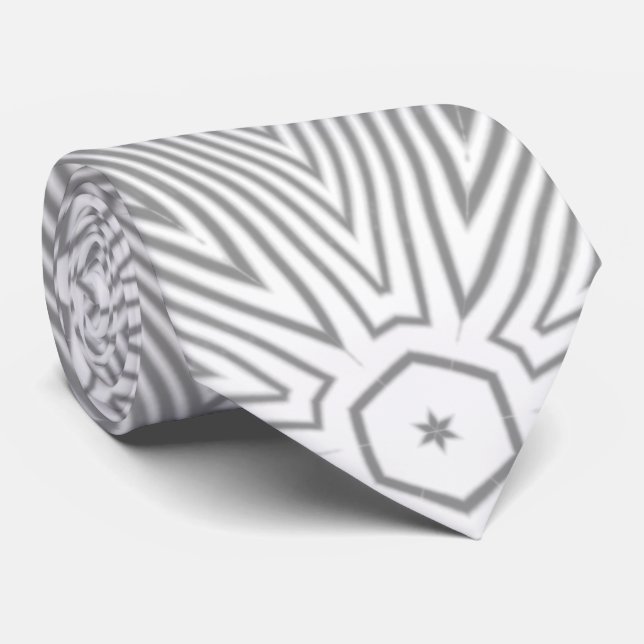 CORBATA MODERNA BLANCA GRIS MONA Rmdesignflo55 (Enrollado)
