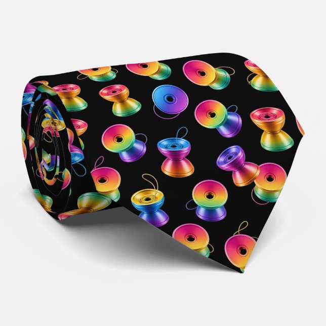 Corbata moderna con patrón de Yo-Yo (Enrollado)