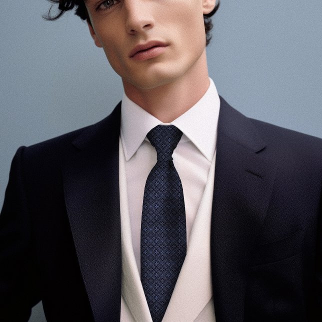 Corbata Moderna cosecha William Morris Blue Diamond (Subido por el creador)