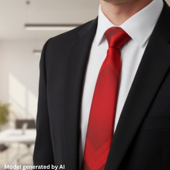 Corbata moderna de raya de chevron roja (Subido por el creador)