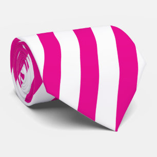 Corbata moderna de rayas diagonales rosa y blanco