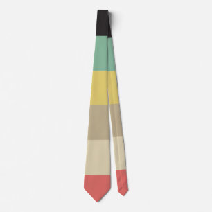 Corbata Moderna Moda retro a rayas multicolor
