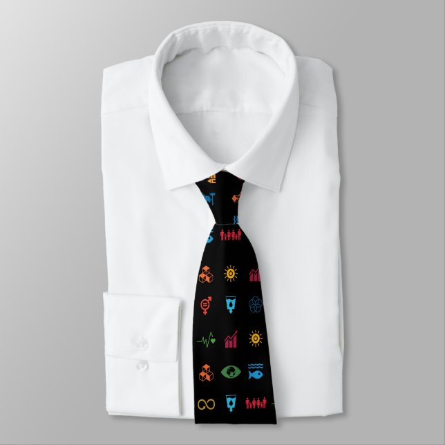 Corbata Moderna y elegante sostenibilidad de moda Black Ne (Atado)