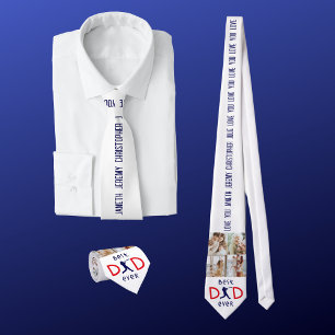 Corbata Moderno 4 Fotografía Familiar Mejor Día del Padre 