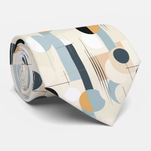 Corbata Moderno abstracto geométrico neutral terroso