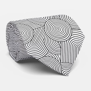 Corbata Moderno Geométrico de Mediana Edad Arco Blanco Neg