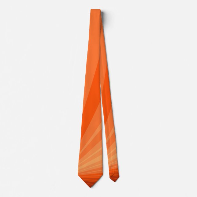 Corbata Moderno Gráfico Fractal Abstracto Naranja Rojo Vai (Anverso)