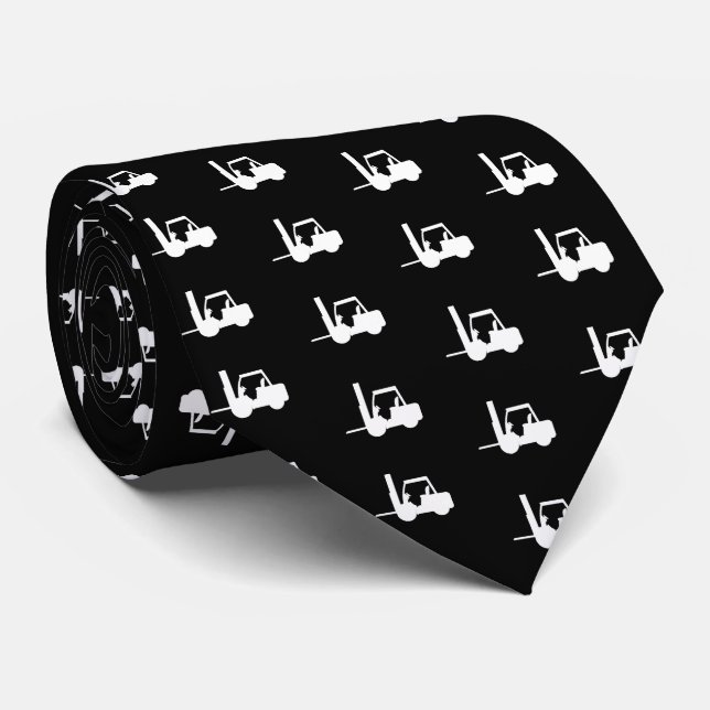 Corbata Moderno montacargas de moda negro (Enrollado)