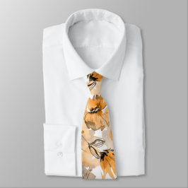 Corbata Moderno Naranja Caer Trendy Calzado De Cuello Flor