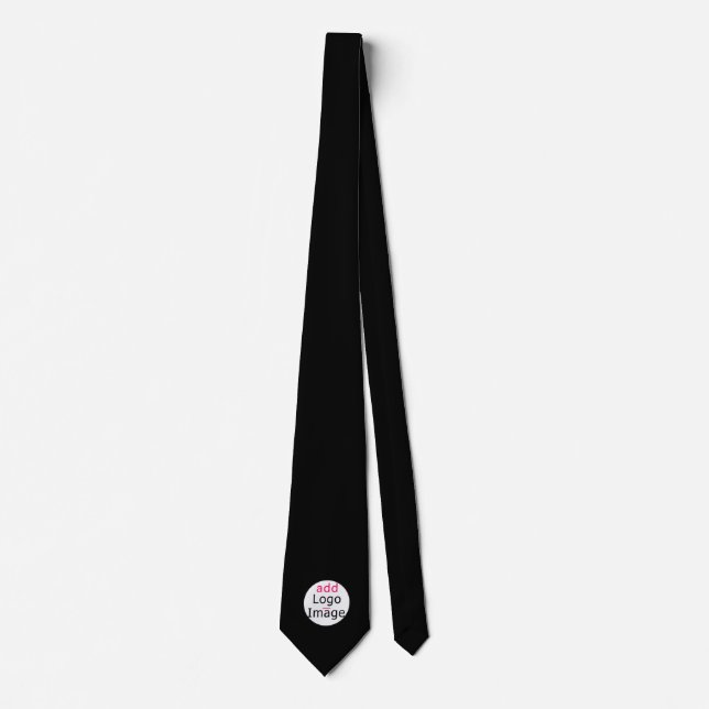 Corbata Moderno Personalizable promocional moderno negro (Anverso)