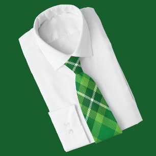 Corbata Moderno, verde y blanco, de aspecto fresco